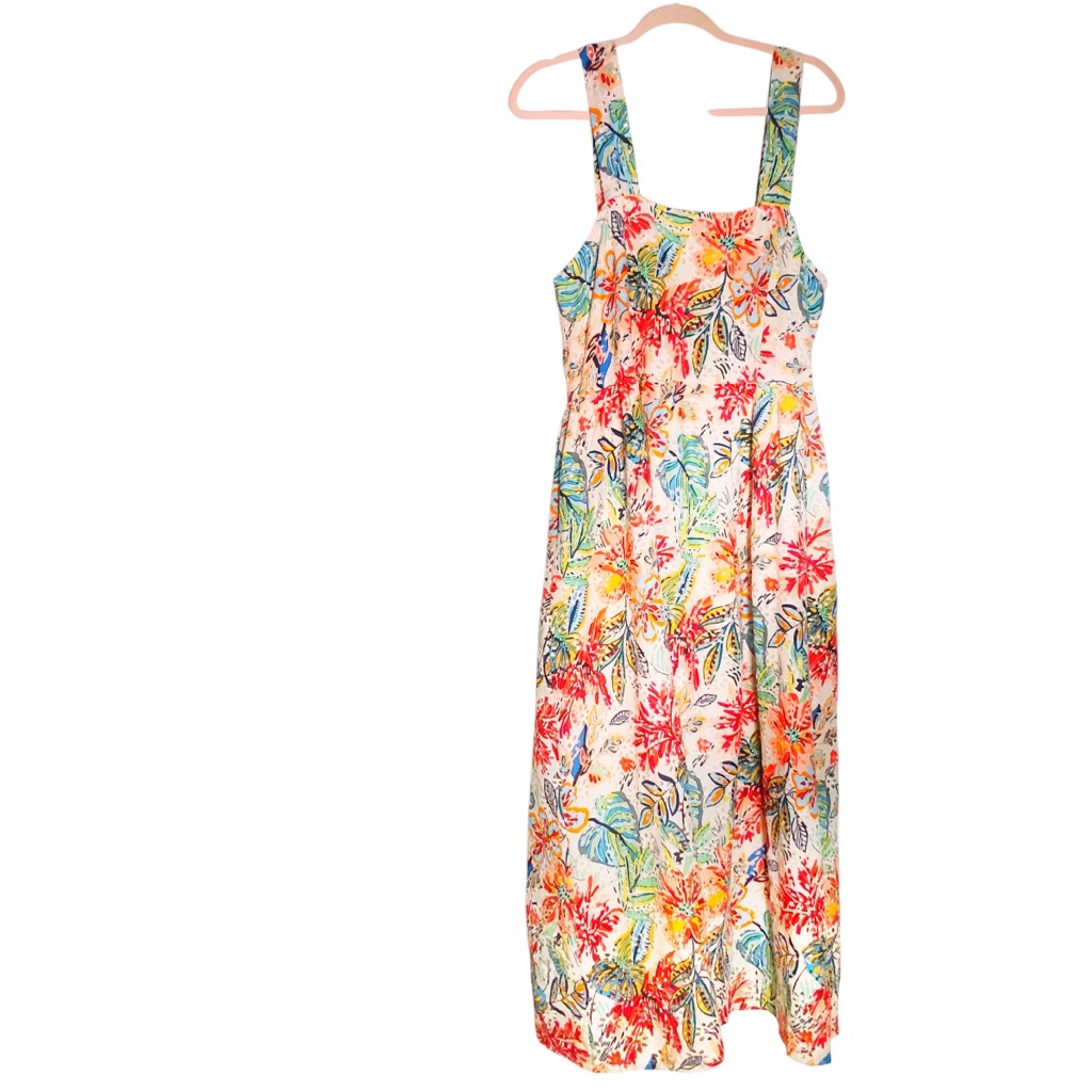 Tolani Collection Selma Navajo Multicolor Floral Eyelet Floral Midi Dress